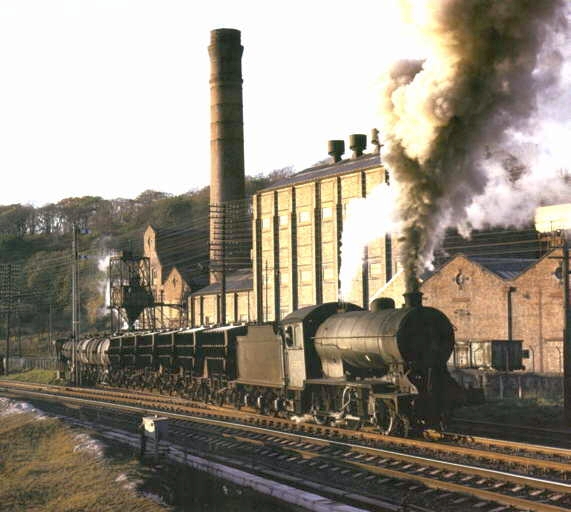 British Aluminium factory and freight train